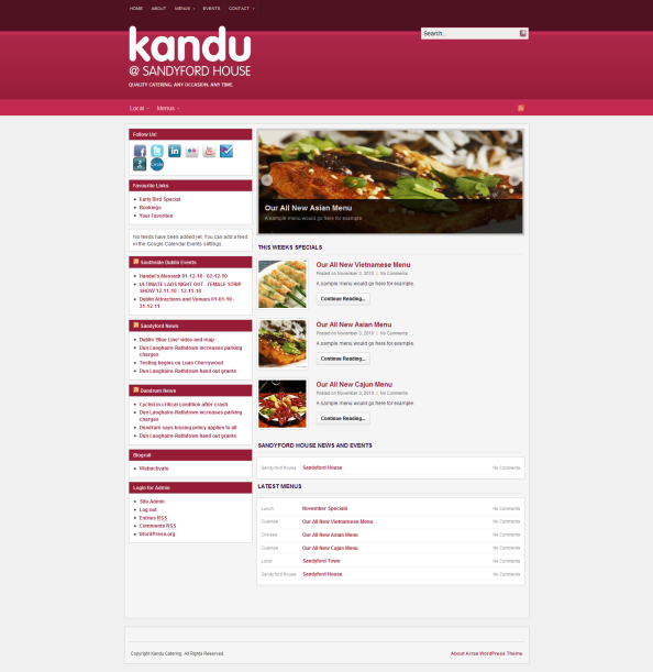 Kandu Catering Website